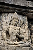 Prambanan - Candi Lara Jonggrang, the Shiva Temple, panels with reliefs of lokapala (dikpala) the protectors of the directions. 